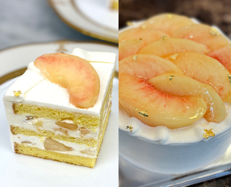 ペッシュ桃のショートケーキ